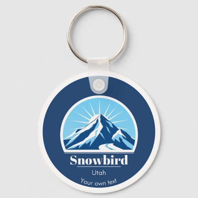 Snowbird Utah USA gift souvenir  Nyckelring (Framsida)