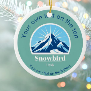 Snowbird Utah USA skidort jul Julgransprydnad Keramik