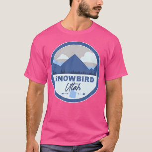 Snowbird Utah ut Mountains Badge Hiking Souvenir T Shirt