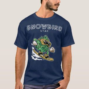 Snowbird UtahFunny Snowboarding Beer Skutt T Shirt