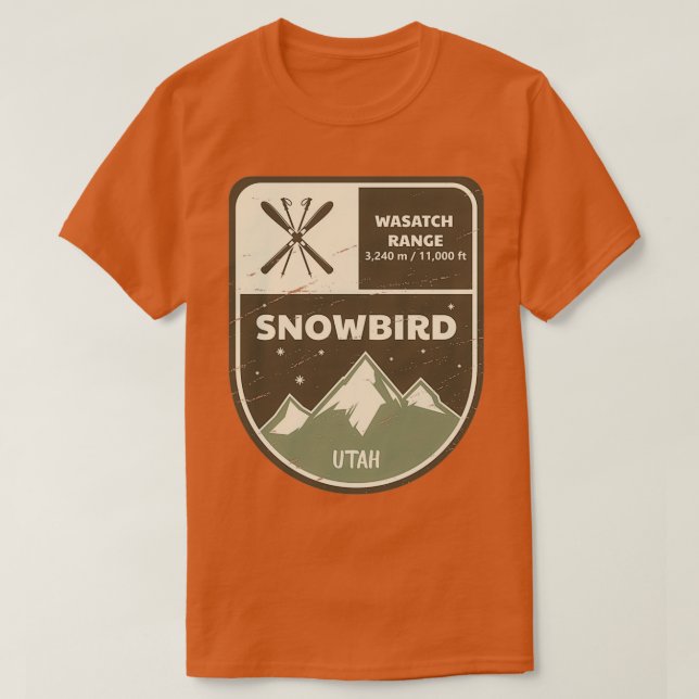 Snowbird Wasatch Range Utah T Shirt (Design framsida)