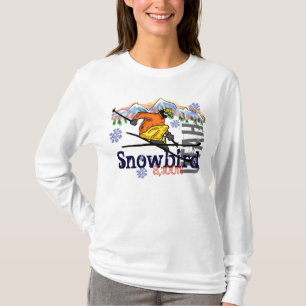 Snowbirden Utah skidar höjdhoodien Tee