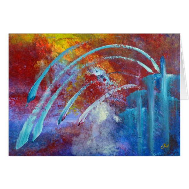 "Snowbirds" konstkort OBS Kort (Framsidan Horizontal)