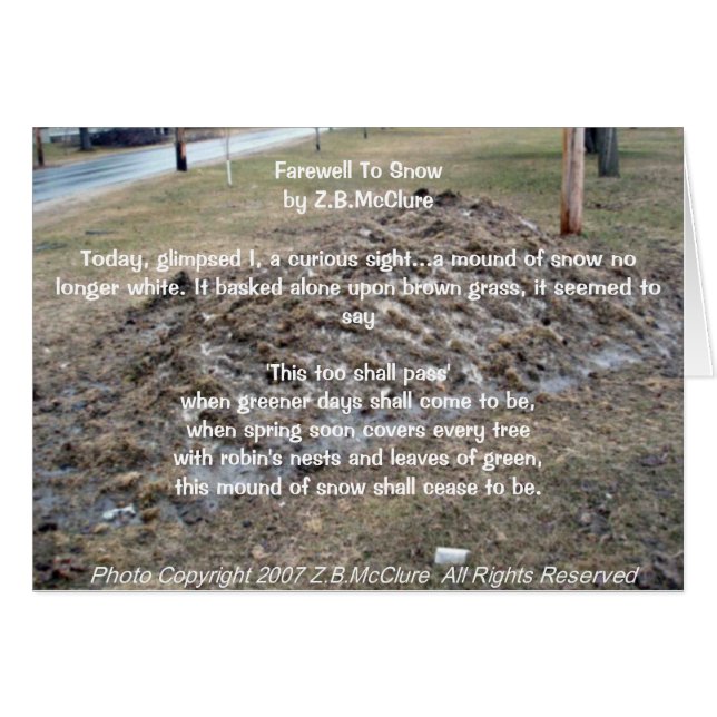 snowbird'sens dikt hälsningskort (Framsidan Horizontal)