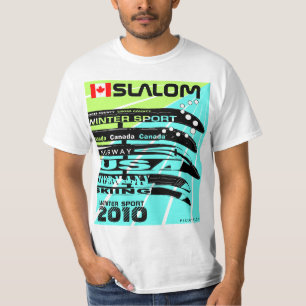 Snowblade för Slalomvintersport T-tröja Tee Shirt