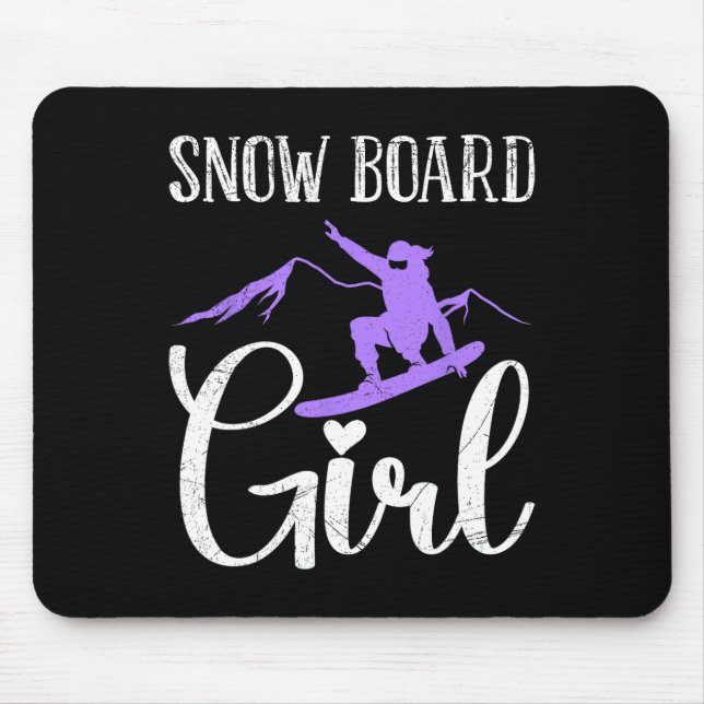Snowboader Snö Board Girl Funny Girl Snowboarding Musmatta (Framsidan)