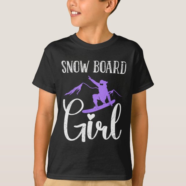 Snowboader Snö Board Girl Funny Girl Snowboarding T Shirt (Framsida)