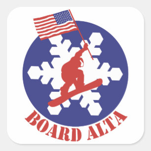 Snowboard Alta Fyrkantigt Klistermärke