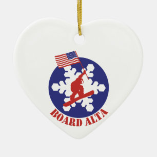 Snowboard Alta Julgransprydnad Keramik