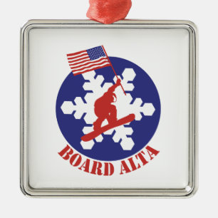 Snowboard Alta Julgransprydnad Metall