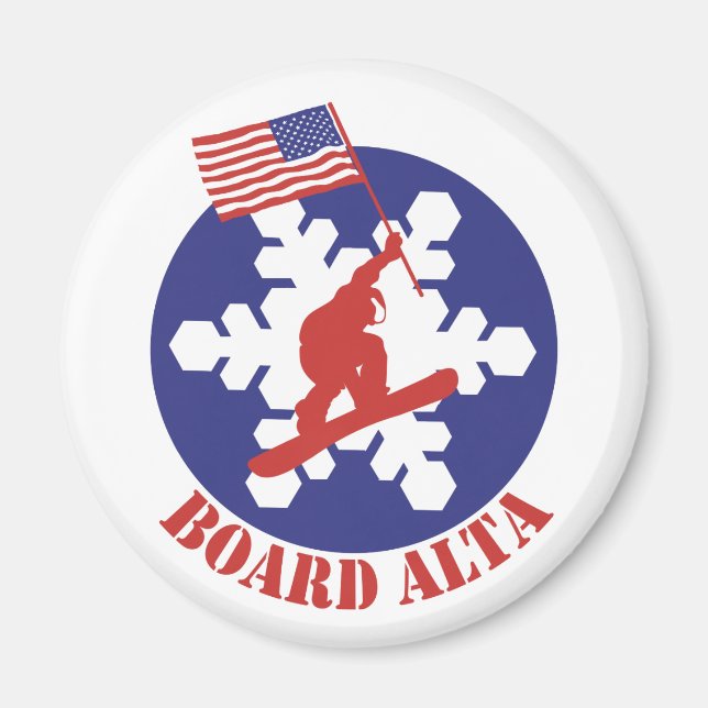 Snowboard Alta Magnet (Framsidan)