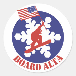 Snowboard Alta Runt Klistermärke
