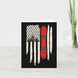 Snowboard American Flagga Winter Sports Alpine Sno Kort