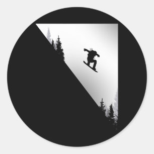 Snowboard Apparat - Snowboarder Snowboarder Snowb Runt Klistermärke