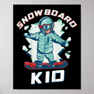Snowboard Apparatur Kids Uni 2 t Black Tecknad Sno Poster