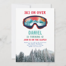 Snowboard Birthday bjudande
