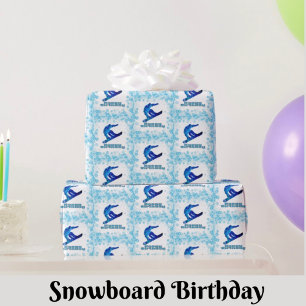 Snowboard Birthday Gift Wrapping Papper Presentpapper
