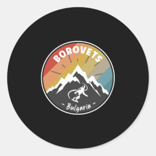 Snowboard Borovets Bulgarien Runt Klistermärke