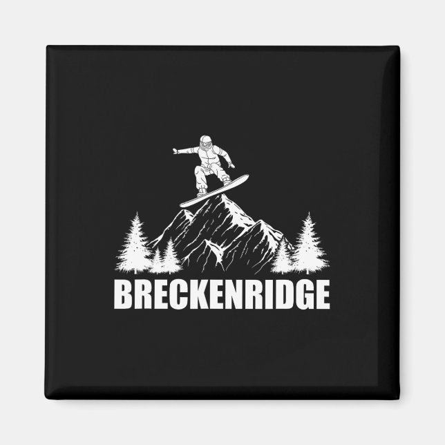 Snowboard Breckenridge Colorado Snowboarding Magnet (Framsidan)