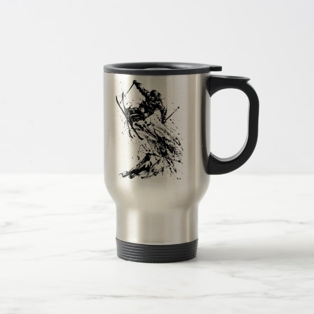 Snowboard Brush Art - Skier Jump Resemugg (Höger)