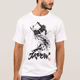 Snowboard Brush Art - Skier jump T Shirt