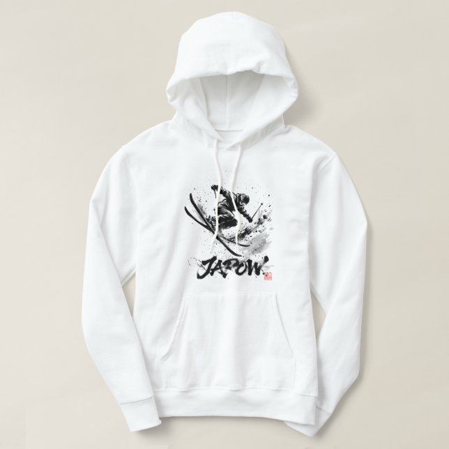 Snowboard Brush Art - Skier Slush Hoodie (Design framsida)