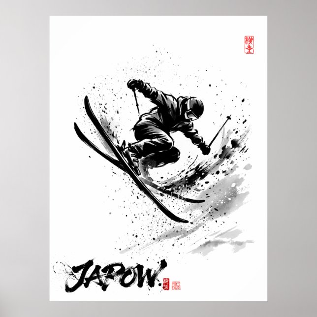 Snowboard Brush Art - Skier Slush Poster (Framsidan)