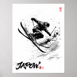 Snowboard Brush Art - Skier Slush Poster