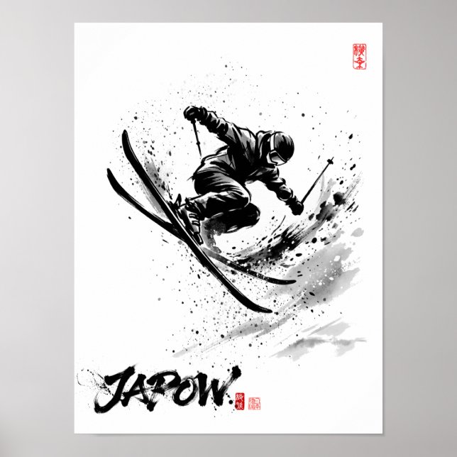 Snowboard Brush Art - Skier Slush Poster (Framsidan)