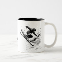Snowboard Brush Art - Skier Slush Powder