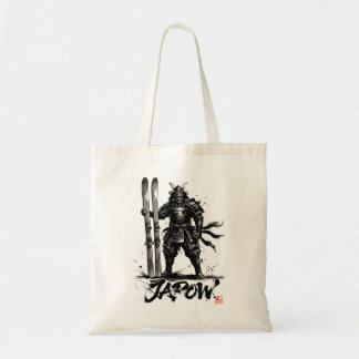 Snowboard Brush Art - Skier Standing Samurai Tygkasse