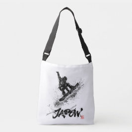 Snowboard Brush Art - Snowboarder Grab Axelväska
