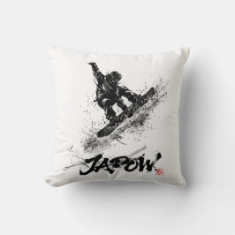 Snowboard Brush Art - Snowboarder Grab Kudde