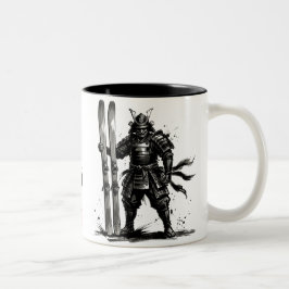 Snowboard Brush Art - Snowboarder Husky Två-Tonad Mugg