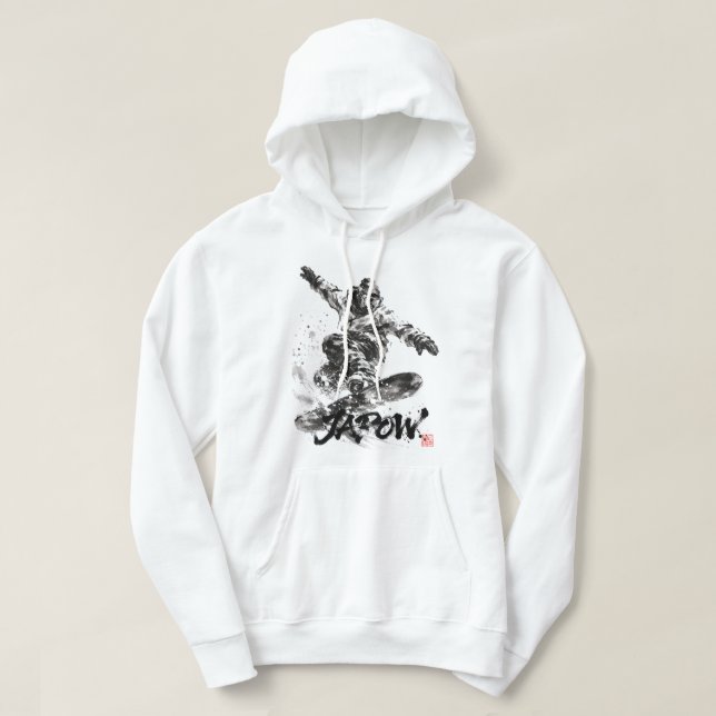 Snowboard Brush Art - Snowboarder Light Hoodie (Design framsida)