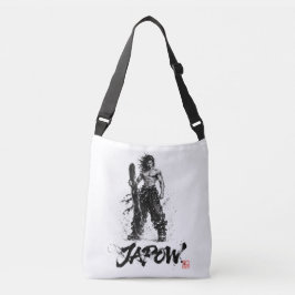 Snowboard Brush Art - Standing Samurai Musashi Axelväska