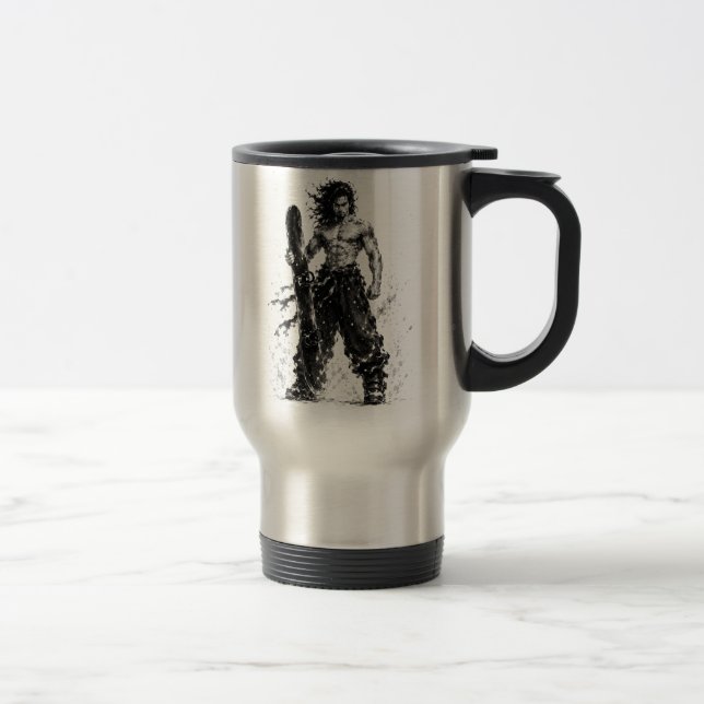 Snowboard Brush Art - Standing Samurai Musashi Resemugg (Höger)