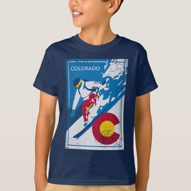 Snowboard Colorado T Shirt (Framsida)