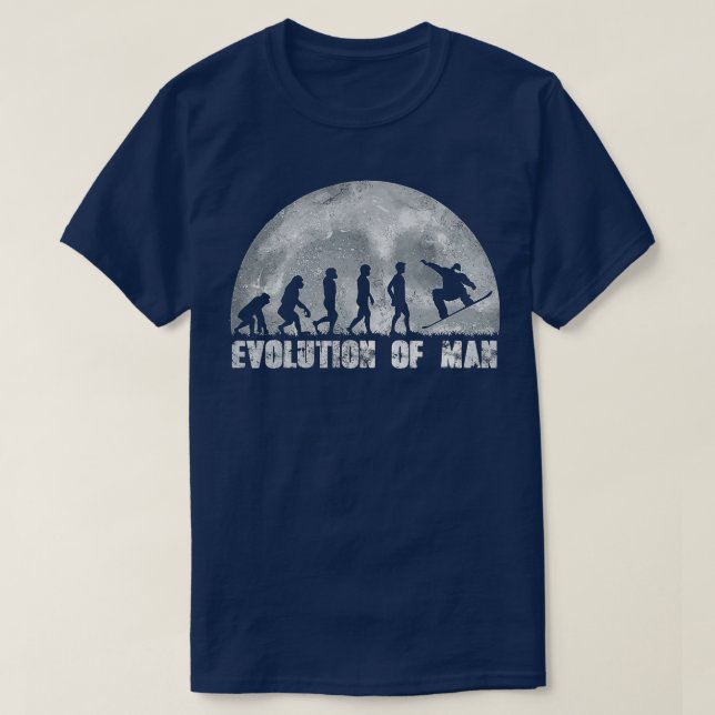 Snowboard Coola Evolution of Man Snowboarding T Shirt (Design framsida)