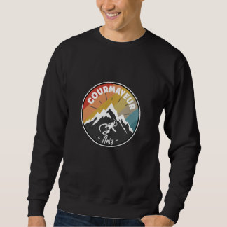 Snowboard Courmayeur Italien Lång Ärmad Tröja