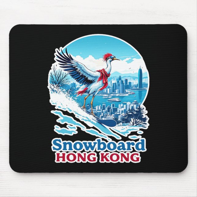Snowboard Crane in Hong Kong Blue Skyline Musmatta (Framsidan)