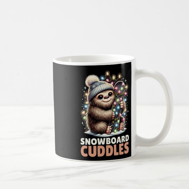 Snowboard Cuddles jul Lit Bigfoot Snowboardi Kaffemugg (Höger)