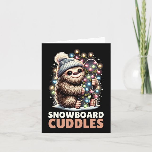 Snowboard Cuddles jul Lit Bigfoot Snowboardi Kort (Framsida)