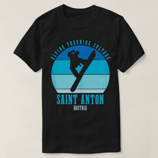 Snowboard Culture St Anton Austria T Shirt (Design framsida)