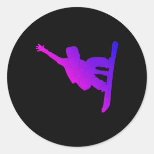 Snowboard Dam Snowboarder Girls Snowboarding Runt Klistermärke