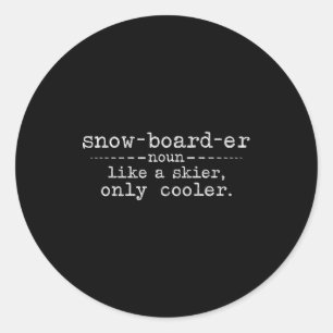 Snowboard Definition Rolig Snowboard Vinter S Runt Klistermärke