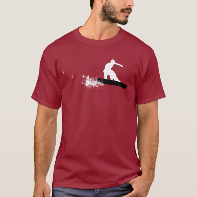 snowboard. enkelt tee shirt (Framsida)