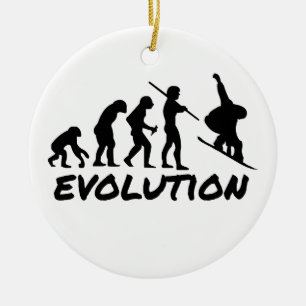 Snowboard Evolution Julgransprydnad Keramik