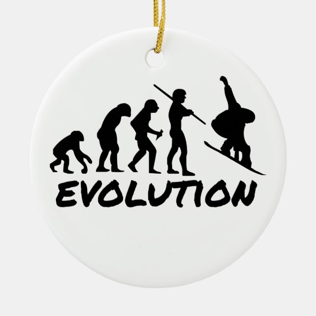 Snowboard Evolution Julgransprydnad Keramik (Framsidan)