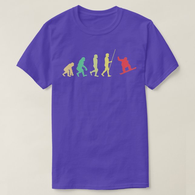 Snowboard Evolution Snowboarder Winter Snowboardin T Shirt (Design framsida)